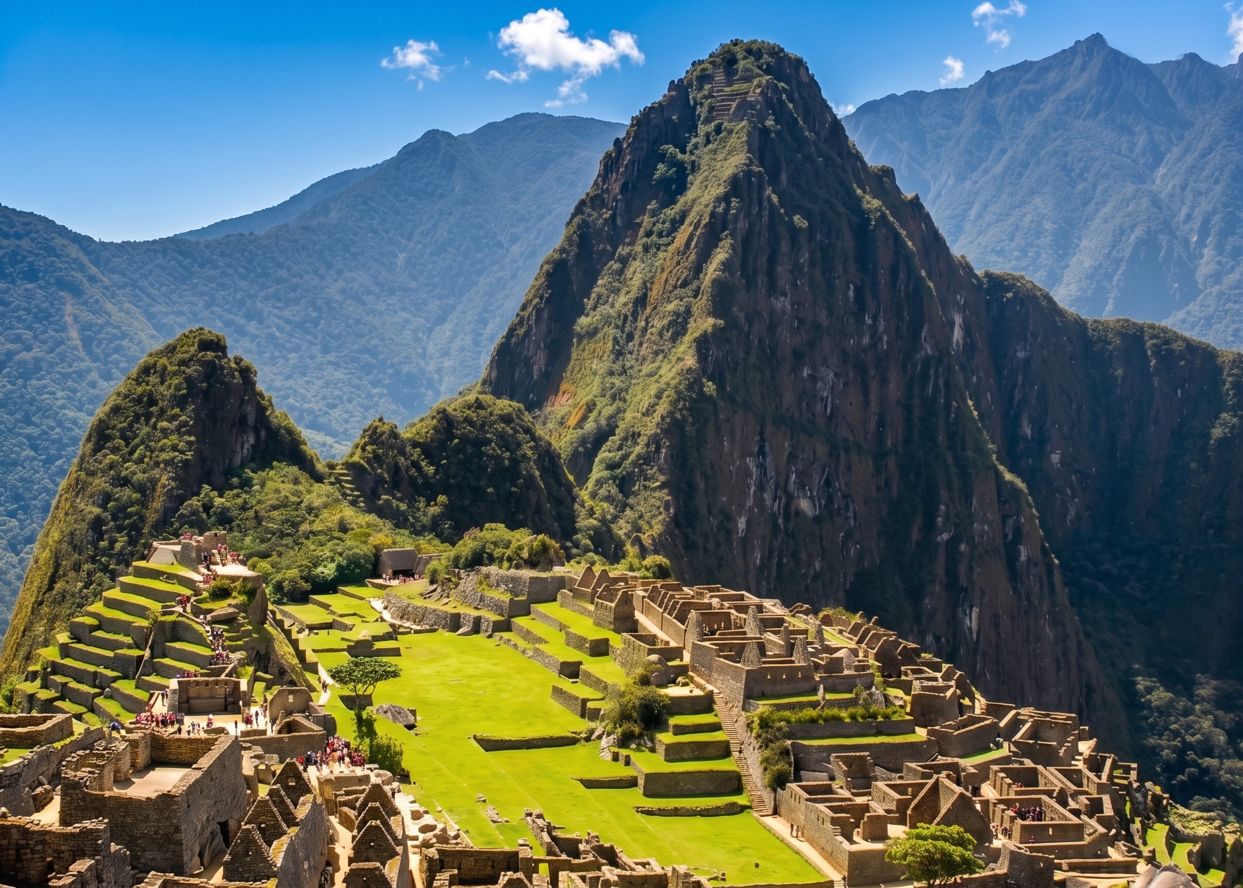 Machu Picchu Peruvian Andes Background